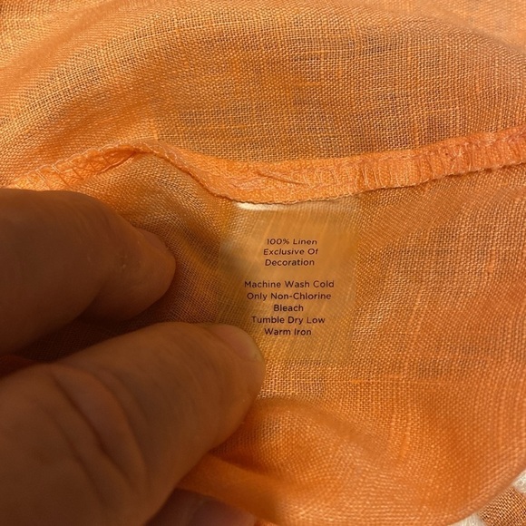 U women Talbots solid orange button down regular size shirt M.  NWT - Picture 7 of 7